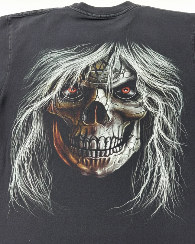 Rock Chang Black Gothic Skull Graphic Tee Unisex