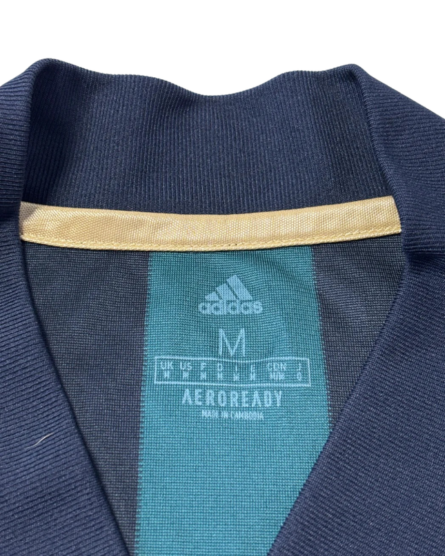 Leeds United Green/Black Striped Away Jersey