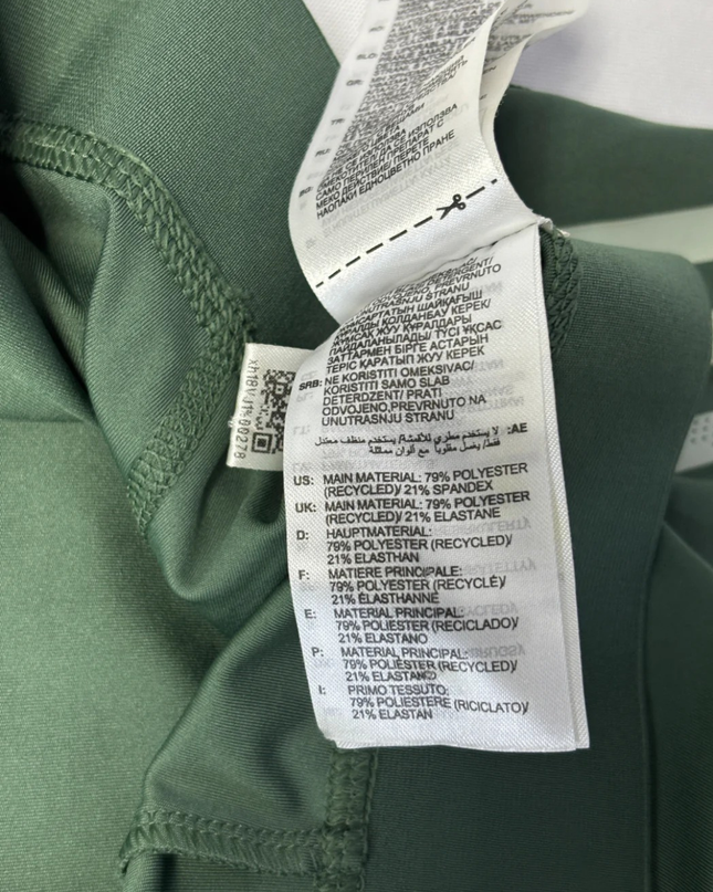 Adidas Green High-Waisted Padded Cycling Biker Shorts