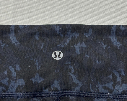 Lululemon Navy Blue Patterned Active Leggings