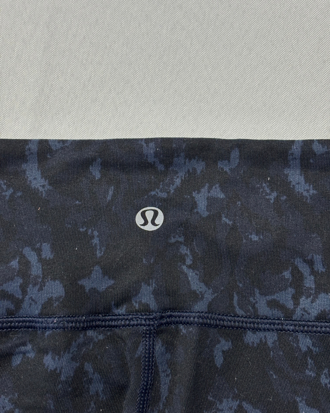 Lululemon Navy Blue Patterned Active Leggings