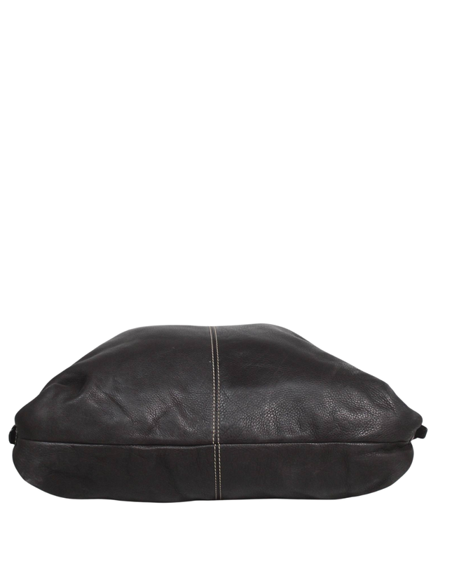 Dooney & Bourke Dark Brown Pebbled Leather Hobo Bag