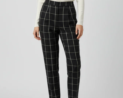 Cotton On Black/White Checkered Tapered Pants