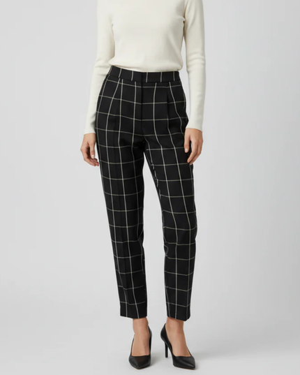 Cotton On Black/White Checkered Tapered Pants