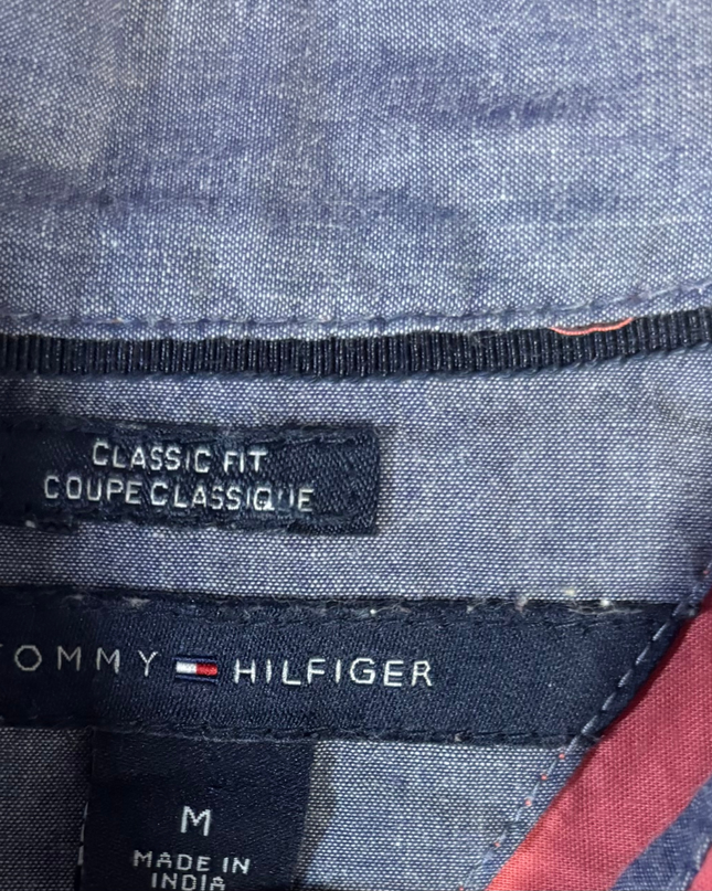 Tommy Hilfiger Pink Classic Fit Patterned Long Sleeve Shirt