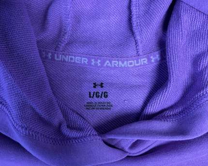 Under Armour Purple Relaxed Fit Cropped Hoodie