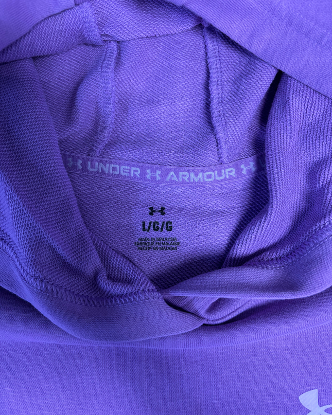 Under Armour Purple Relaxed Fit Cropped Hoodie