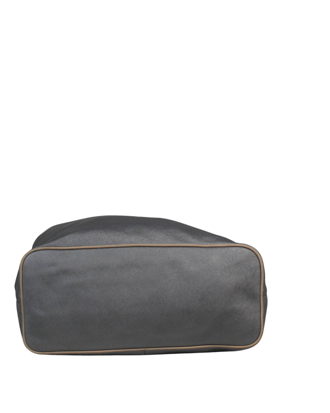 Coach Grey Metallic Crossgrain Leather Tote Bag
