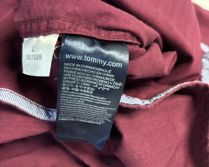 Tommy Hilfiger Maroon New York Fit Long Sleeve Shirt