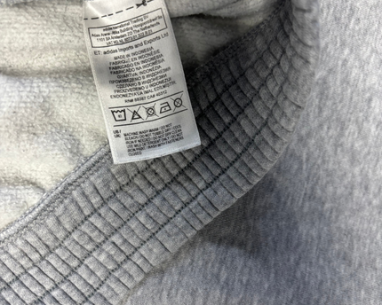 Adidas Grey Full-Zip 3-Stripe Hoodie
