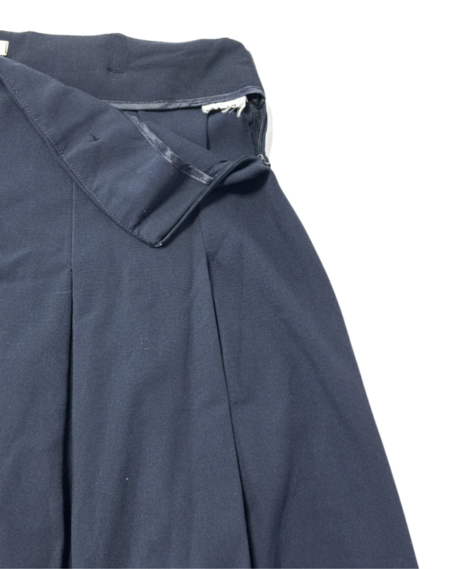Koton Navy Blue Pleated Midi Skirt