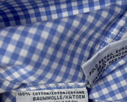 Polo Ralph Lauren Blue Checkered Short Sleeve Custom Fit Shirt