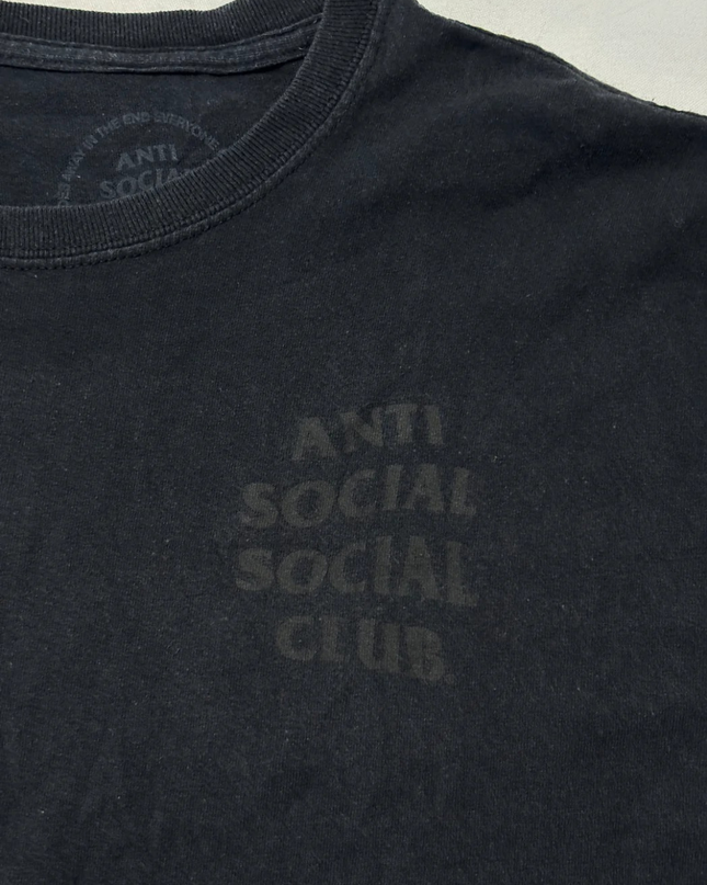 Anti Social Social Club Black Kkoch Floral Graphic Tee
