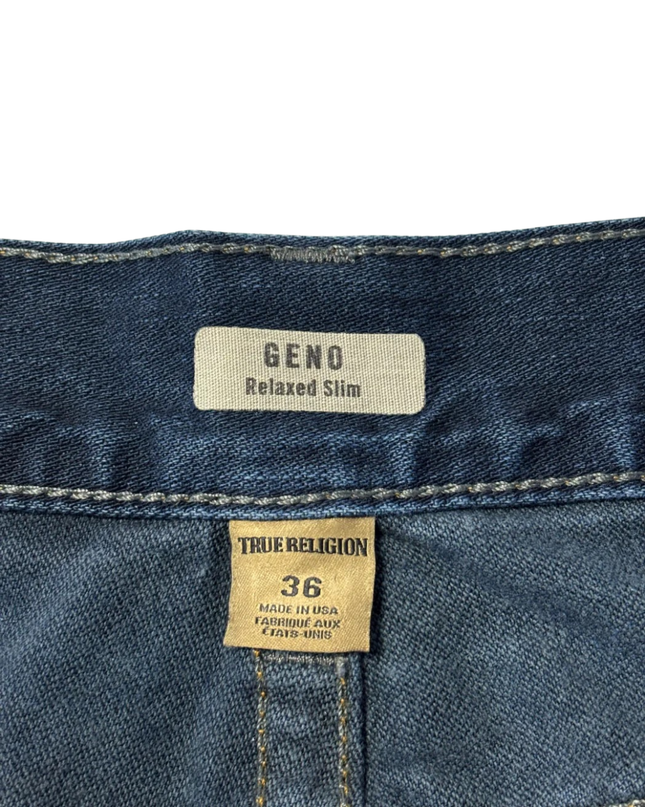 True Religion Blue Geno Relaxed Slim Jeans