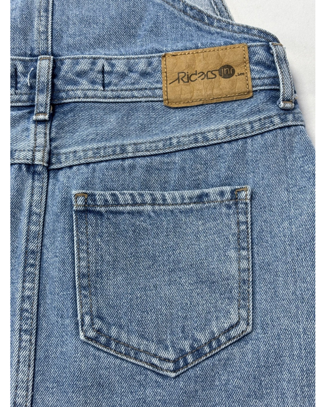 Riders by Lee Blue Denim Overall Mini Dress
