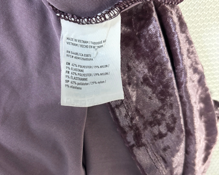 American Eagle Purple Crushed Velvet Criss-Cross Cami Top
