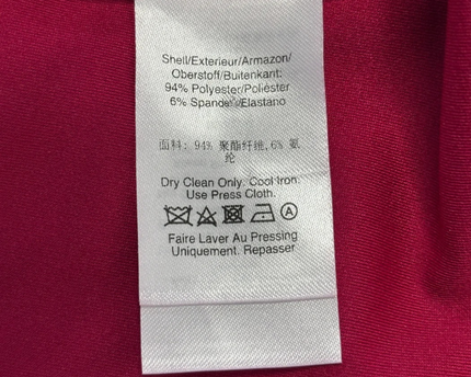 DKNY Magenta Asymmetrical Hem Sleeveless Dress