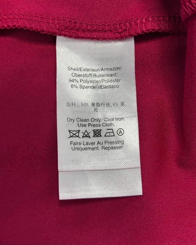 DKNY Magenta Asymmetrical Hem Sleeveless Dress