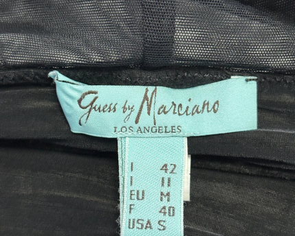 Guess by Marciano Black Embellished Off-the-Shoulder Top