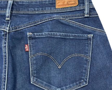 Levi's Blue Mid Rise Skinny Jeans