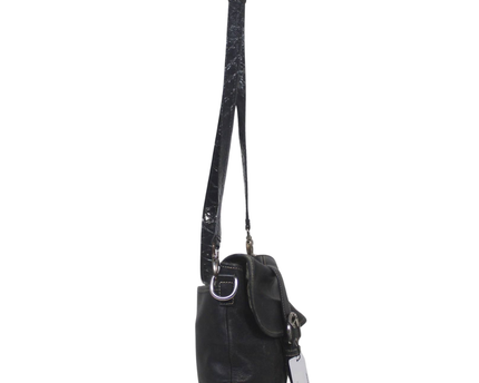 Coach Black Leather Buckle Crossbody Bag