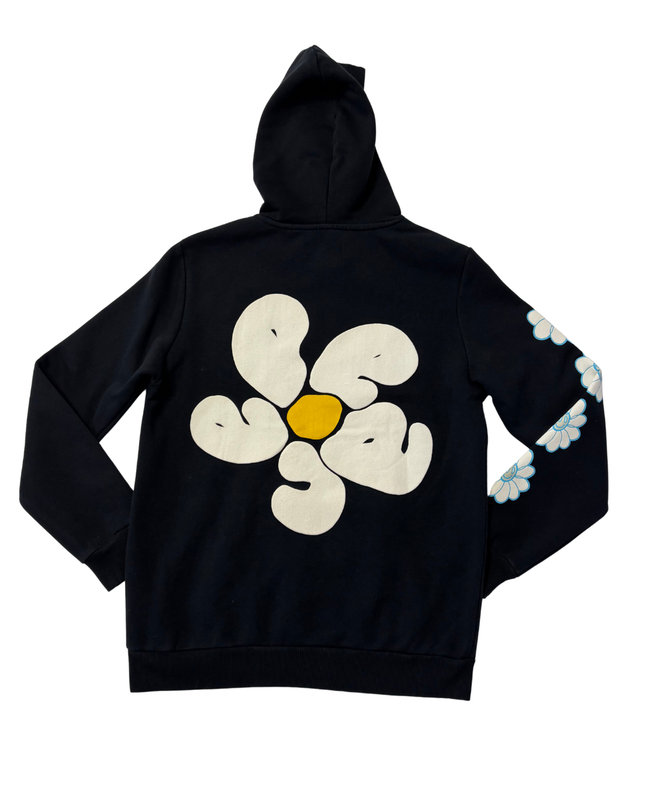 Bershka Black Growth & Happiness Graphic Hoodie