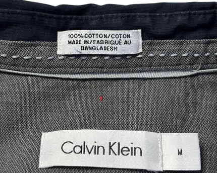 Calvin Klein Black Short Sleeve Double Pocket Button-Down Shirt