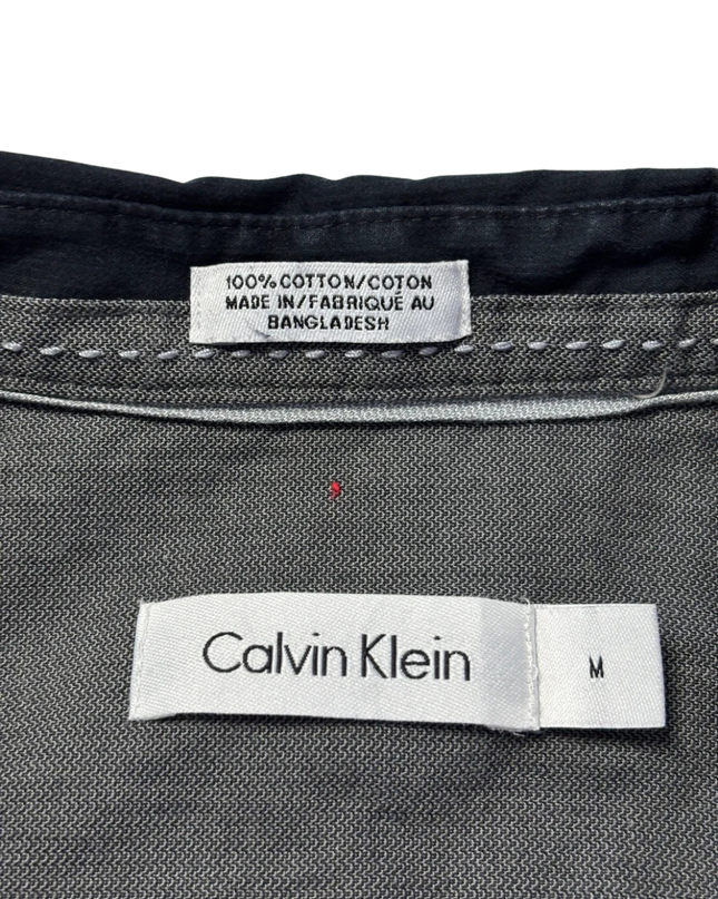 Calvin Klein Black Short Sleeve Double Pocket Button-Down Shirt
