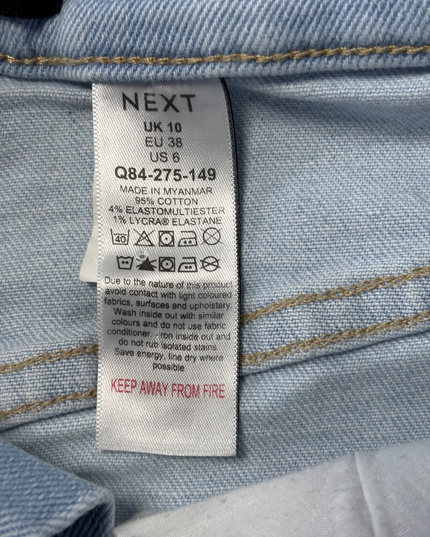 Next Light Blue Denim Cut-Off Shorts