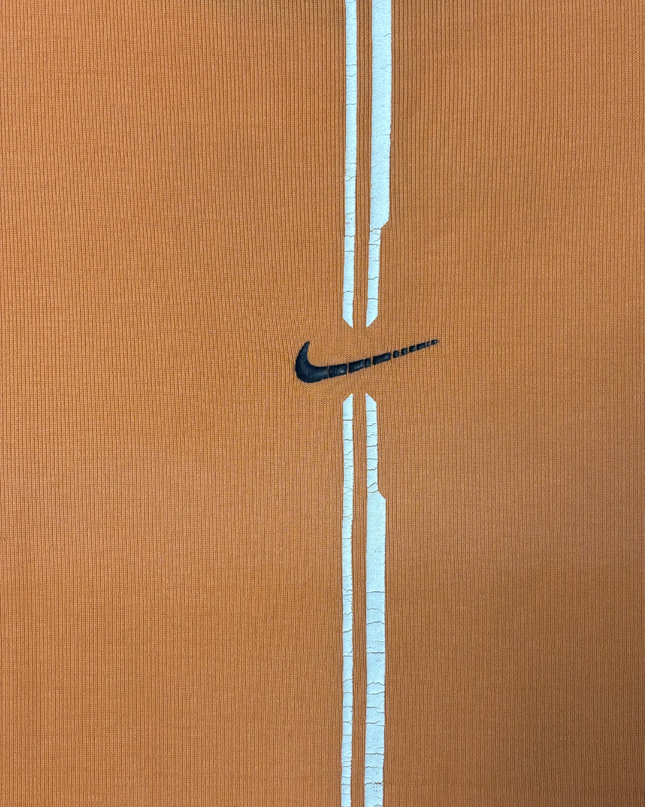Nike Center Stripe Rust Orange Long Sleeve T-Shirt - L