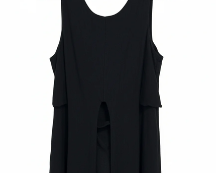 Anthropologie Black Sleeveless Midi Dress with Front Slit