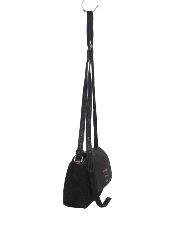 DKNY Black Pebbled Leather Crossbody Bag