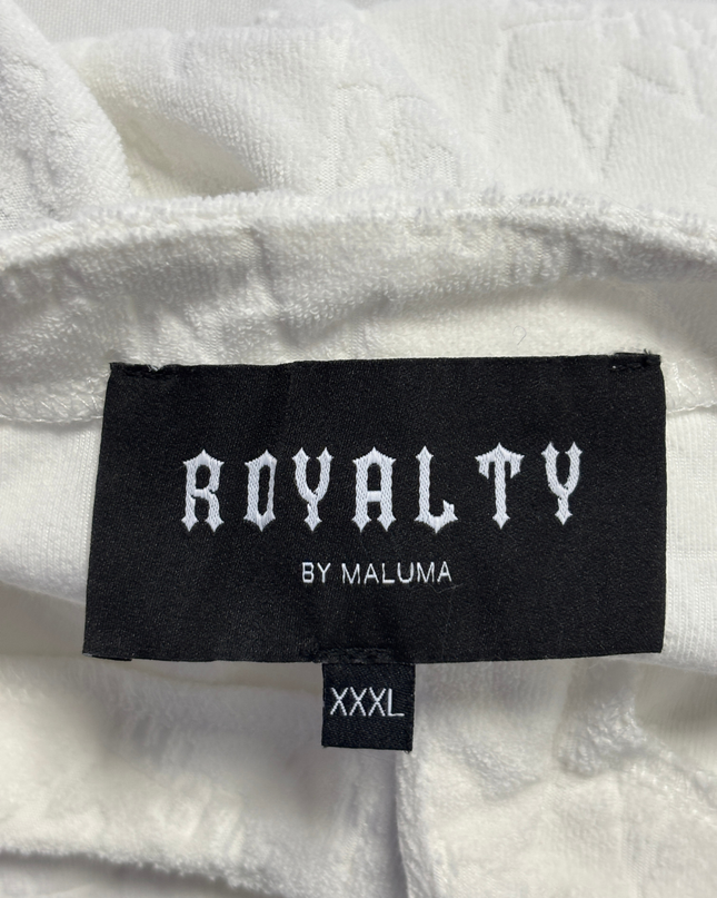 Royalty by Maluma White Textured Crown Jacquard Jacket
