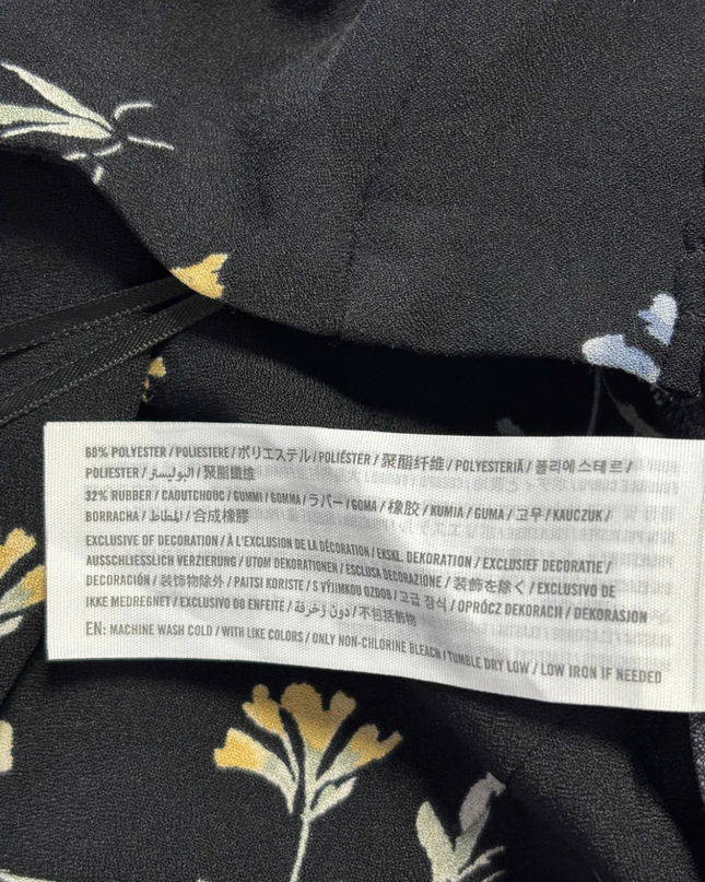 Abercrombie & Fitch Black Floral Halter Neck Jumpsuit