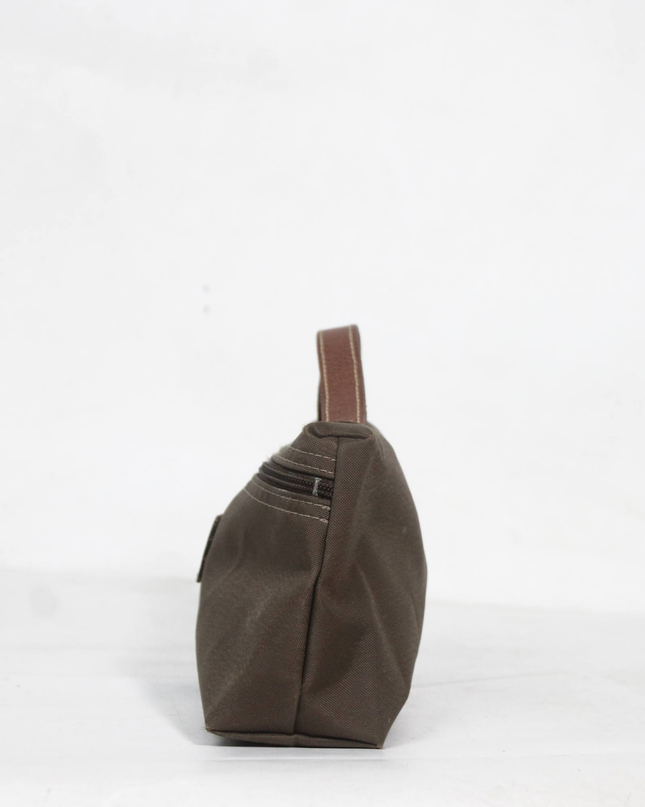 Longchamp Brown Le Pliage Toiletry Case Pouch