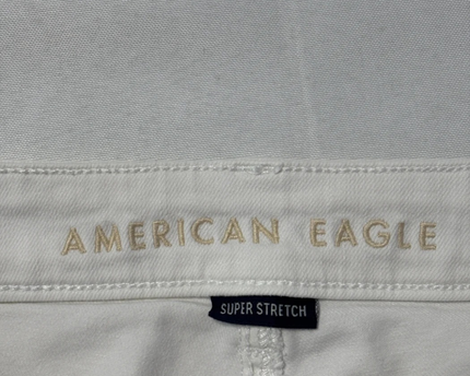 American Eagle White Super Stretch Denim Mini Skirt