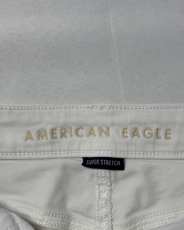 American Eagle White Super Stretch Denim Mini Skirt