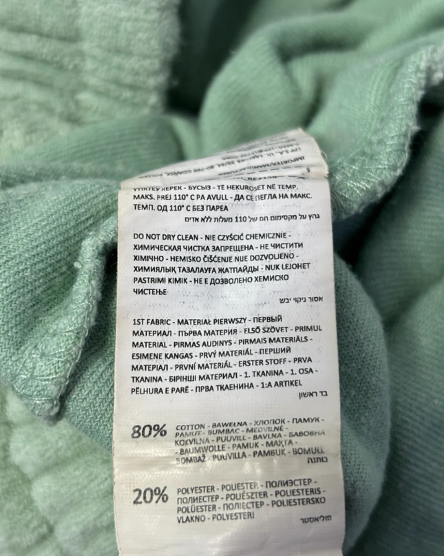 Reserved Green Terry Towelling Jogger Pants