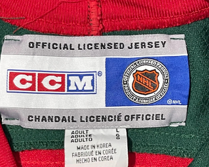 CCM White Minnesota Wild Vintage NHL Hockey Jersey