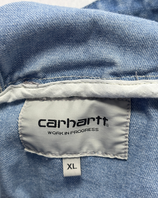 Carhartt WIP Blue Denim Hooded Active Jacket