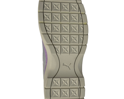 Puma Grey and Purple Suede Platform Trace Sneakers