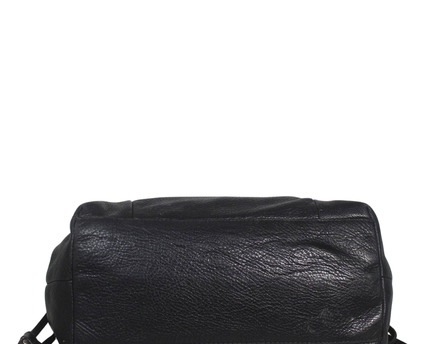 Kate Spade Black Pebbled Leather Drawstring Tote Bag