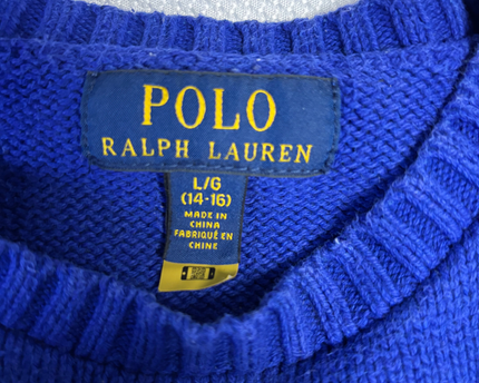 Polo Ralph Lauren Blue Polo Bear Knit Sweater
