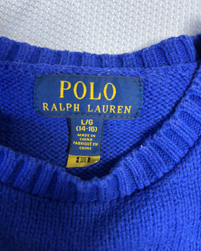 Polo Ralph Lauren Blue Polo Bear Knit Sweater