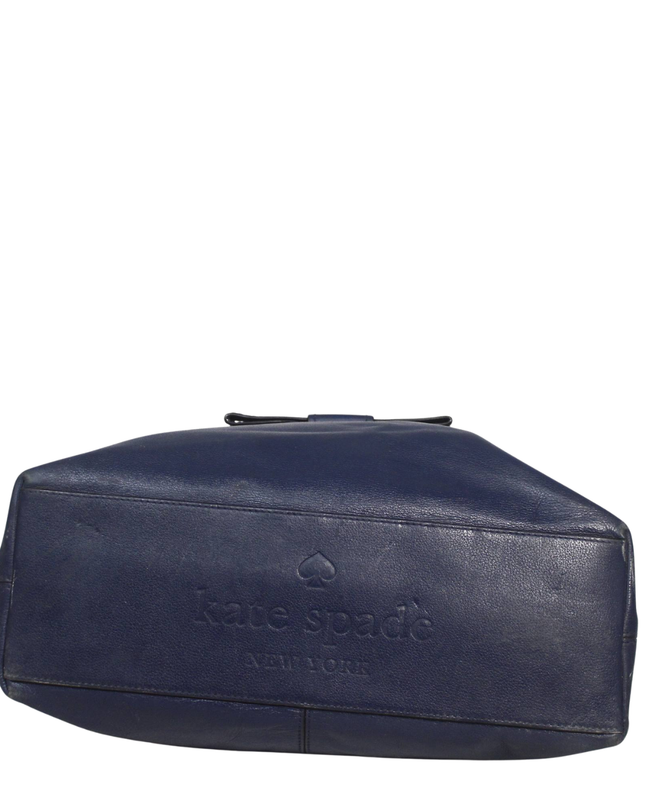 Kate Spade Navy Blue Leather Bow Shoulder Bag