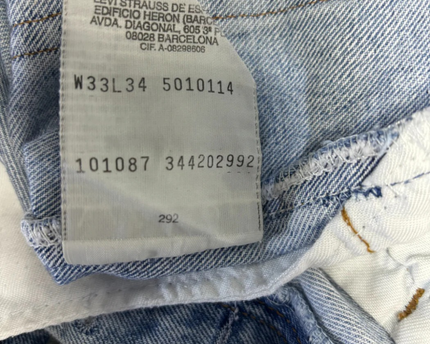 Levi's Blue 501 Raw Hem Denim Shorts