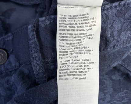 Abercrombie & Fitch Navy Blue Floral Skinny Jeans