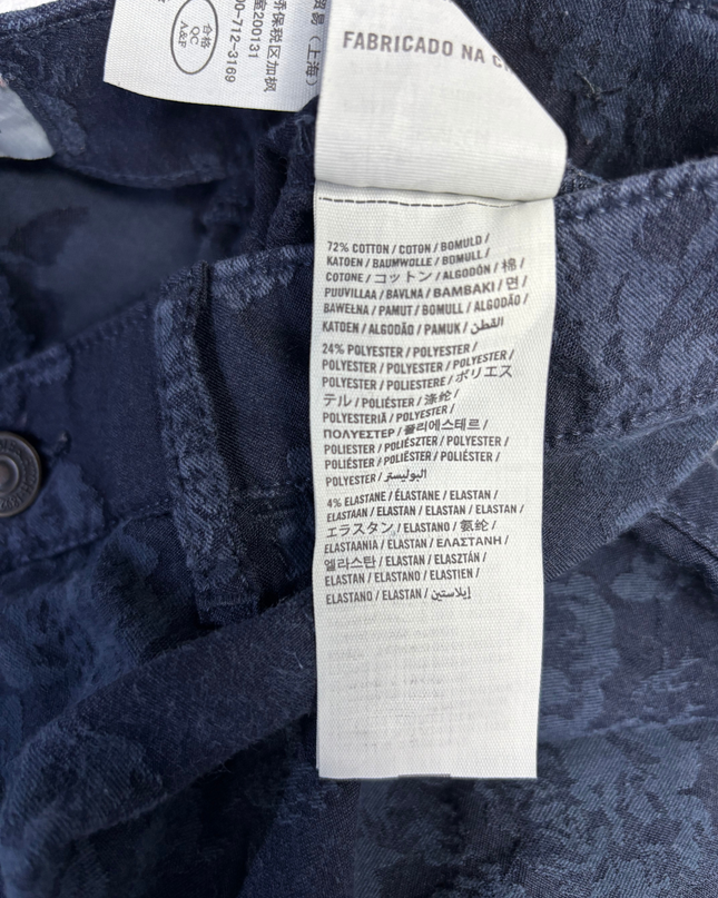 Abercrombie & Fitch Navy Blue Floral Skinny Jeans