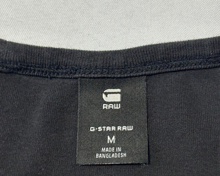 G-Star RAW Men's Black Slim Fit Crew Neck T-Shirt