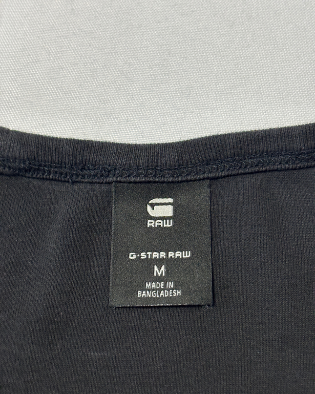 G-Star RAW Men's Black Slim Fit Crew Neck T-Shirt